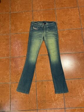Diesel Women's Bootcut Jeans in Blue-Green Faded Wash